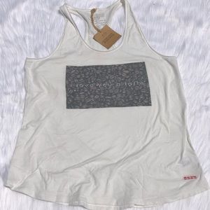 I love you a latte racer back boyfriend tank top